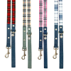 Swag Leash - Denim & Beige Plaid